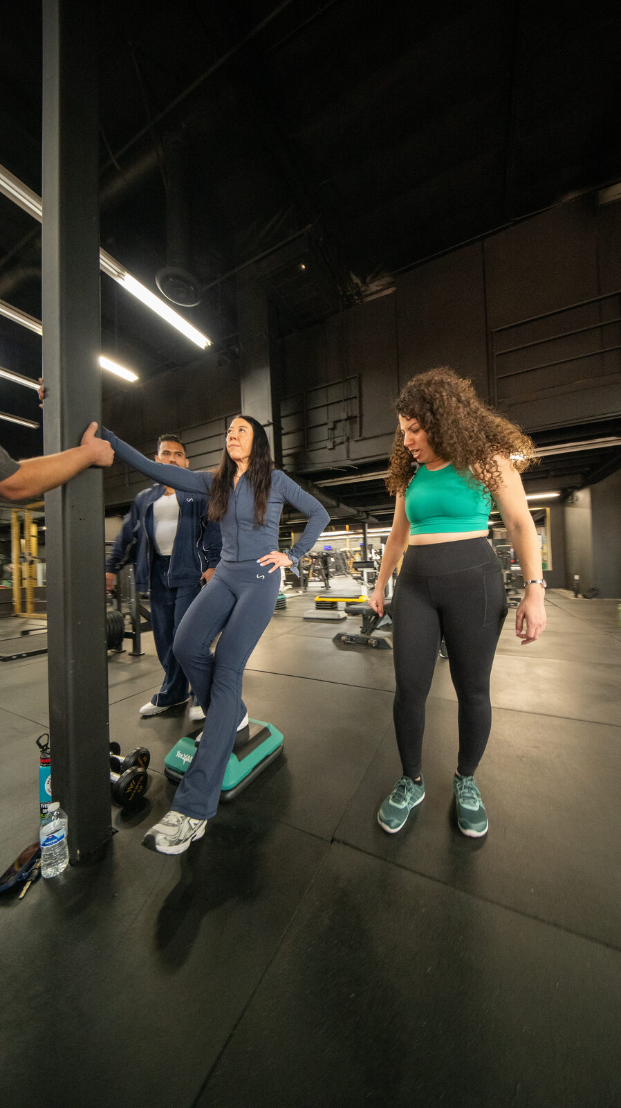 Narine coaching a client at her gym in Burbank, CA